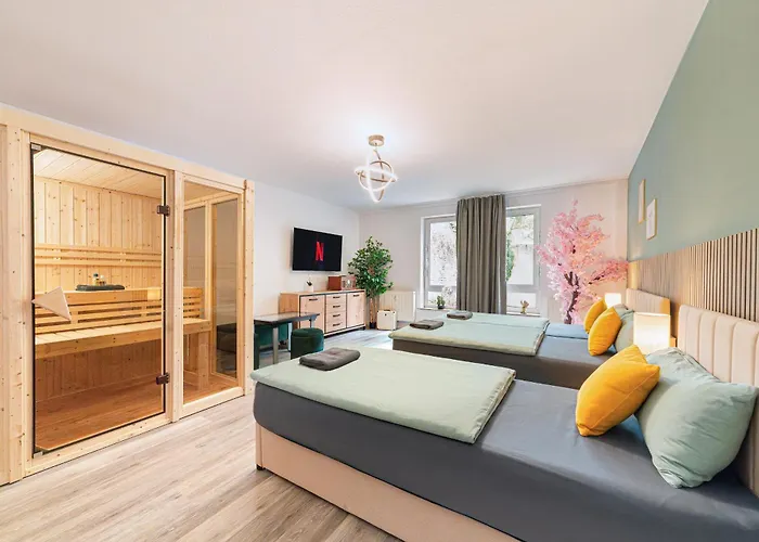 Exklusive Suite - Central - Inclusive Sauna - Free Parking - Perfect For 7 Guests - Smart Home